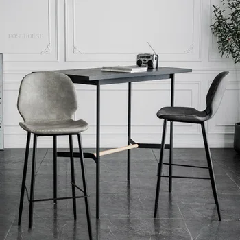 ברזל מודרני בר כסאות נורדי במטבח שרפרף יצירתי פנאי צואה כסאות בר קפה בר הכיסא רהיטים מסחריים