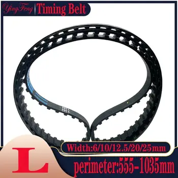 YinFeng בצורת L היקף 555-1035mm רוחב 6/10/12.5/20/25mm תעשייתי העברת חגורת גומי שחור סגור סינכרוני החגורה