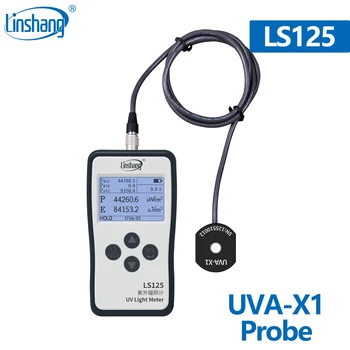 Linshang UV בדיקה החיישן LS125 UVA-X1 UV בעוצמה מטר מבחן Irradiance על 365nm UVA אור מנורת מקור הזדקנות המכונה