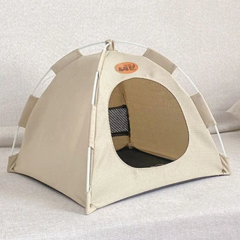 האוהל נוח חתול קן בית חמוד, קל משקל בבית כלבים מקורה מיטות שינה עמוקה רחיץ הבית Areneros פארא חתול מחמד, אביזרים