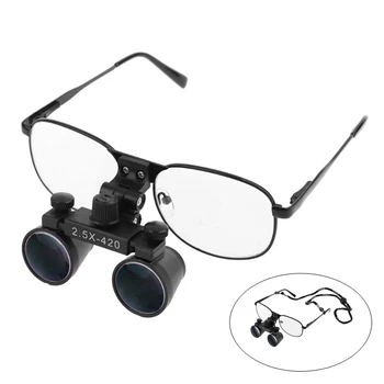 Binocular 2.5 X 3.5 X שיניים זכוכית מגדלת זכוכית מגדלת שדה רחב של תצוגת מרחק 320-420 מ 