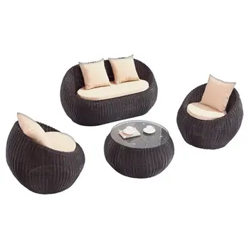 פאר מודרני ספה גן להגדיר פטיו סטים הכיסא ריהוט גן להגדיר קש חיצונית הספה