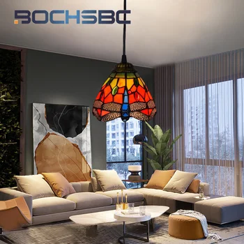 BOCHSBC טיפאני זכוכית גן בסגנון שפירית נברשת בסגנון ארט דקו הסלון לחדר האוכל מעבר במסדרון מרפסת תקרה אור