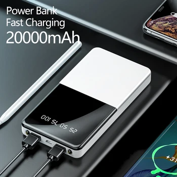 חדש בנק כוח נייד 20000mAh Dual USB מהיר מטען מטען סוללה חיצוני,עבור מחשב לוח נייד טלפון מחשב