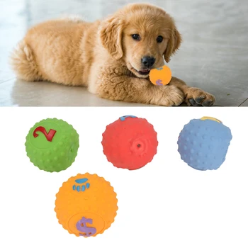 4pcs המצפצף הכלב חיית המחמד הכדור צעצועים עבור כלבים קטנים גומי לעיסה כלבלב צעצוע כלב דברים צעצועי כלבים חיות מחמד brinquedo cachorro