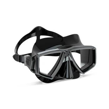 1 יח ' צלילה חופשית סיליקון צלילה משקפי שחיה למבוגרים האף הגנת עיניים הגנת חיצונית מוצרי ספורט שחור