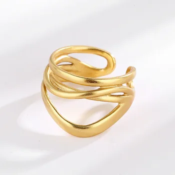 NBNB כסף זהב צבע מצטלב טבעת מתכווננת עבור נשים אופנה וינטג ' נקבה פתיחת טבעת במסיבת בנות תכשיטי אצבע