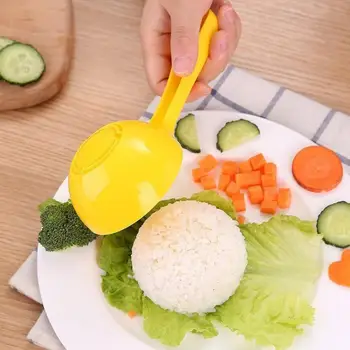 מעשי כדור אורז כפית יצירתי אורז כפית עובש ניידת משולבת מיקרוגל כף סיר אורז סקופ עובש
