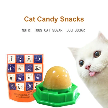 חתולים טבעי נפית החתולים תזונה בריאה מחמד חטיפים כדור אנרגיה בטוחה ללקק סוכריות ויטמין פודינג נפית החתולים Lollipop עבור חתלתול חתול