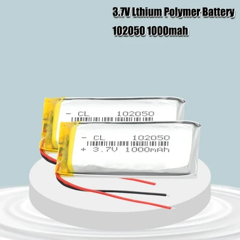 3.7 V 1000mAh 102050 Lithium Polymer Li-Po li ion סוללה נטענת עבור MP3 MP4 MP5 GPS DVD לוח Bluetooth מצלמה שאיבת שומן נייד