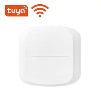 החבורה Tuya אלחוטית WiFi 4 זירת מתג ללחוץ על כפתור הסוללה בקר מופעל על אוטומציה לשליטה מרחוק על מכשירים Tuya