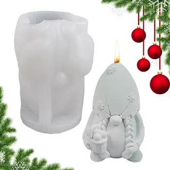 חג הפסחא Gnome סיליקון עובש - עיצוב יצירתי 3D Gnome נר עובש - חג הפסחא סיליקון מלאכה תבניות עבור DIY וסבון נר