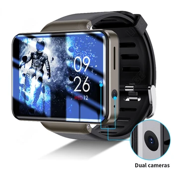 4G שעון חכם 2.4 g+5g Wifi Bt Smartwatch 2.41 אינץ מסך מגע אנדרואיד 7.1 3gb+32gb כפולה מצלמה 5mp+2mp Smartwatch גברים אופנה
