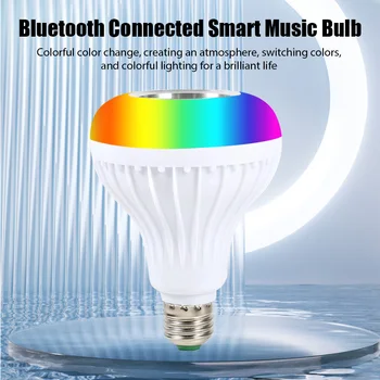 המוזיקה LED הנורה Bluetooth רמקול עם שלט חכם אלחוטי אור הנורה E27 רמקול RGB מוסיקה שינוי צבע Speake