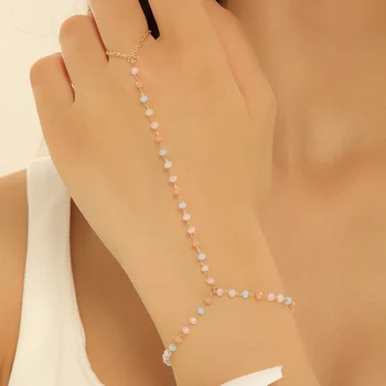 CHENGXUN וינטג ' בצבע קריסטל טבעת צמיד פשוט מעולה תכשיטים מסיבת יום הולדת מתנות לנשים בנות