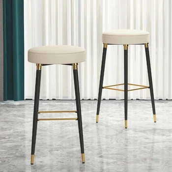 יוקרה מודרנית מינימליסטי מונה גובה פינת אוכל בר כיסא מטבח מתכת רכה כיסא המחשב המשחקים Chaisse ריהוט הבית XY50BC