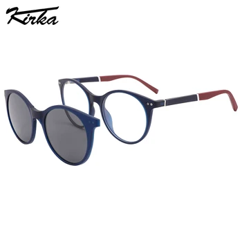 Kirka יוניסקס מתקפל עדשות קליפ משקפי שמש משקפיים TR90 קוצר ראייה מרשם סיבוב משקפי קריאה מסגרת C8012