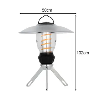 הוביל קמפינג אוהל אור נטענת USB Stepless Dimmable עם חצובה קמפינג מנורה, דייג הליכה מסיבת קמפינג הפסקת