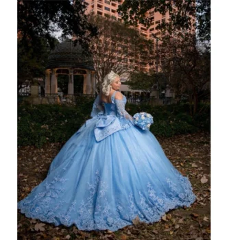 הוט קוטור 3D מדבקות קשת פנינה פומפדור הנסיכה שמלת טול שמלת נשף הטקס שמלות קלאסי פרח פנינים Vestidos