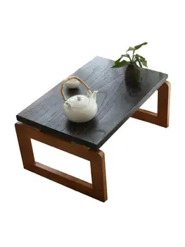 זמן-מגבלת יפנית מתקפל תה, שולחן קפה, שולחן מרפסת מעץ מלא שולחן קפה קטן שולחן נמוך בסלון חדר שינה