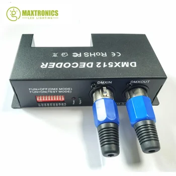 DMX מפענח DC12V-24V 4 ערוץ DMX512 מפענח 4CH RGBW DMX בקר 10A/CH 480W-960W LED רצועת אור משלוח חינם