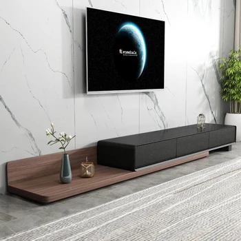 רצפה שחורה טלוויזיה עומד מסוף המדף המעמד קיר עץ יוקרה המחשב בטלוויזיה עומד פשוטה Mueble סלון בלנקו ריהוט מודרני