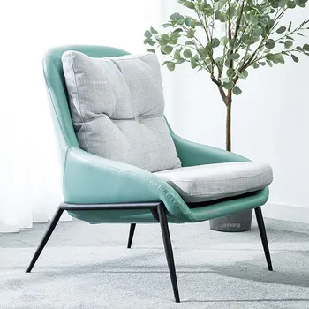 נורדי רהיטים פשוטים הסלון. הכיסא המודרני עצלן יחיד ספה כסא הרהיטים בסלון בית יוקרה פנאי משענת הכיסא.