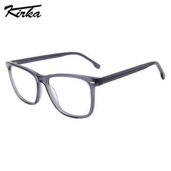 Kirka לשני המינים משקפי אצטט מלבן צורה מסגרת אופטי צב&קריסטל צבע עיצוב משקפיים ב-4 צבעים WD1412