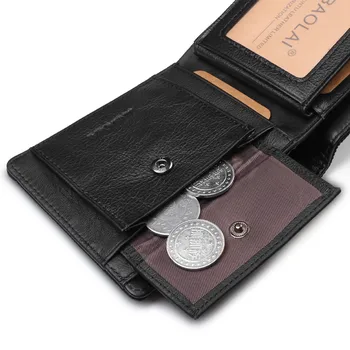 גברים של ארנק קליפ משולבת רוכסן ארנק מטבעות כרטיס אשראי בעל איכות נשית הארנק קצר בעל כרטיס רב-חריצים
