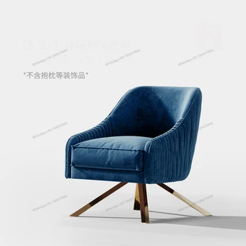 הסלון פנאי הכיסא בד נורדי אור יוקרה אדם יחיד ספה כסא כחול הנוכחי משק בית הכסא