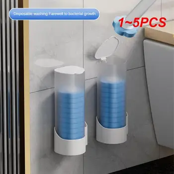 1~5PCS חד פעמי מברשת אסלה על קיר רכוב כלי ניקוי חדר האמבטיה החלפת ראש המברשת Wc אביזרים
