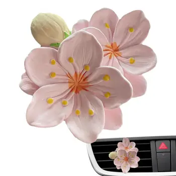 רכב לפרוק קליפ מטהר אוויר לרכב ארומתרפיה צורת הפרח לאורך זמן מפזר ריח הסרת עיצוב פנים הרכב אביזרים