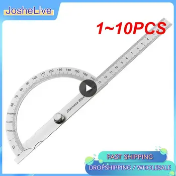 1~10PCS נירוסטה 180 מעלות מד זווית מתכת שליט מקצועי המונה שליט מד Finder Goniometer מסוע כלי