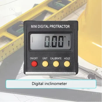 360 מעלות דיגיטלי מד Inclinometer אלקטרוני רמת תיבת מגנטי הבסיס כלי מדידה