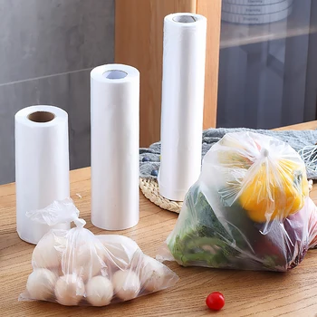 50/100pcs בשקיות פלסטיק לאריזות מזון שקיות מיילר מקרר סיווג אריזה טרי-שמירה על מוצרים כלי מטבח.