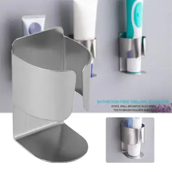 נירוסטה חשמלי מחזיק מברשת שיניים שירותים מברשת שיניים חשמלית על הקיר מתלה מברשת שיניים לעמוד מתלה ארגונית