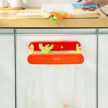 מתקפל עם שקיות זבל קולב רב תכליתי מתקפל זבל מחזיק תיק עבור ארונות ארונות מתחת לכיור שקית אשפה עבור מטבח