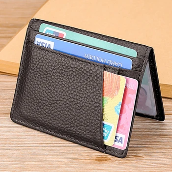 סופר רזה רך הארנק מוצק מיני בעל כרטיס האשראי Multi חריצי מטבע ארנק ארנק עור Pu ארנק מחזיקי כרטיס גברים הארנק